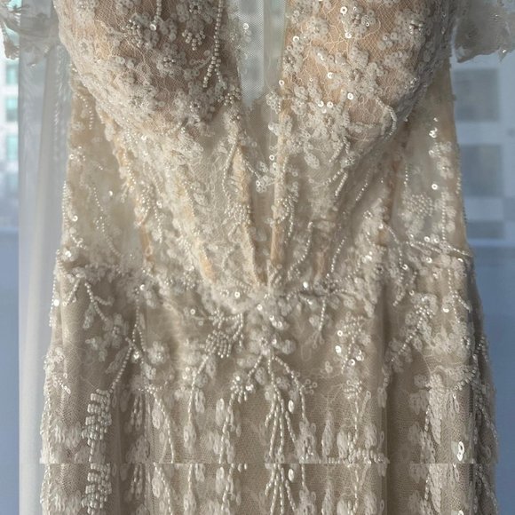 NWOT Lace Mermaid Style Bridal Gown Bridal Size 12 - Picture 5 of 9